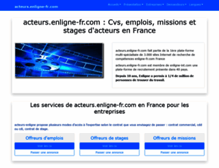 acteurs.enligne-fr.com screenshot