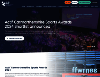 actifsirgar.co.uk screenshot