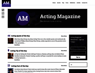 actingmagazine.com screenshot