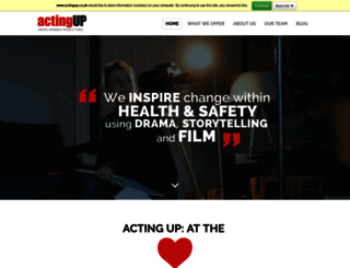 actingup.co.uk screenshot