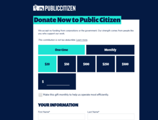 action.citizen.org screenshot