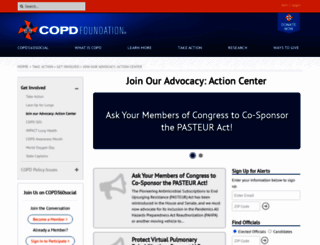 actioncenter.copdfoundation.org screenshot