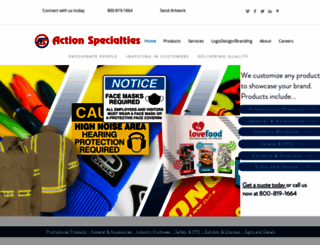 actionspecialties.com screenshot