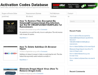 activationcodes-database.com screenshot
