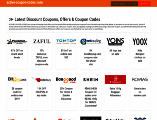 active-coupon-codes.com screenshot