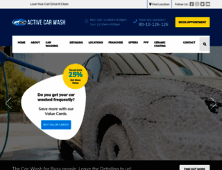 activecarwash.in screenshot