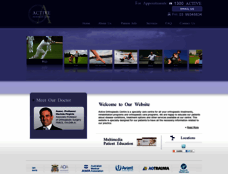 activeorthopaedics.com.au screenshot