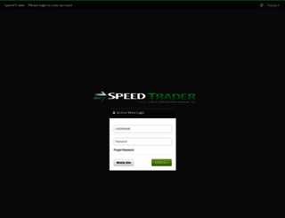 activeweb.speedtrader.com screenshot