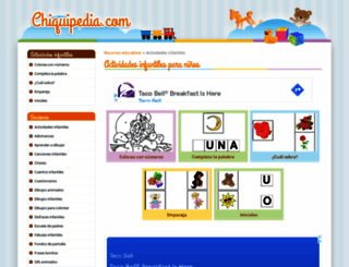 actividades.chiquipedia.com screenshot