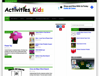activitiesforkids.com screenshot