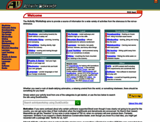activityworkshop.net screenshot