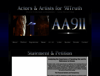 actorsandartistsfor911truth.com screenshot