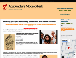 acupuncturemooroolbark.com screenshot