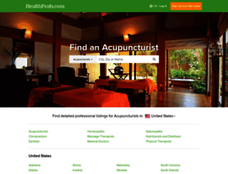 acupuncturists.healthprofs.com screenshot