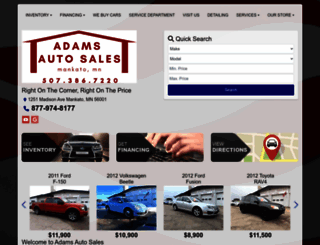 adamsautomankato.com screenshot