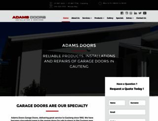 adamsdoors.co.za screenshot