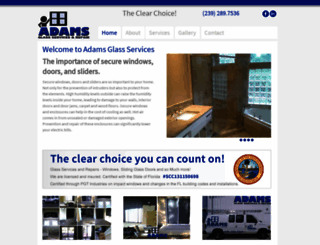adamsglassservices.com screenshot
