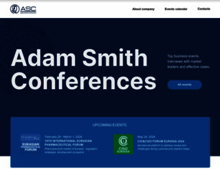adamsmithconferences.com screenshot