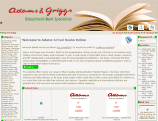 adamsschoolbooks.co.za screenshot