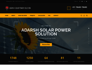 adarshsolar.com screenshot