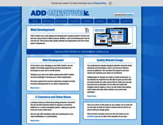 add-creative.co.uk screenshot