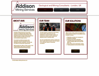 addisonminingservices.com screenshot