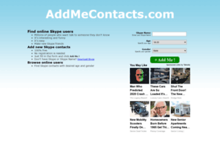 addmecontacts.com screenshot