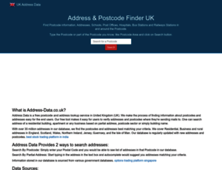 address-data.co.uk screenshot