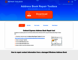 addressbook.repairtoolbox.com screenshot