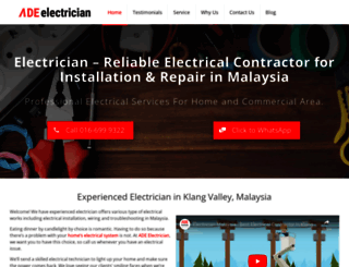 ade-electrician.com screenshot