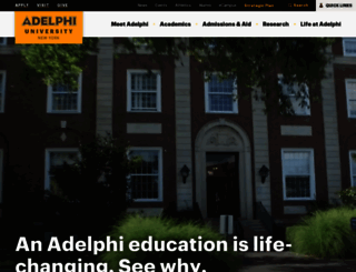 adelphi.edu screenshot