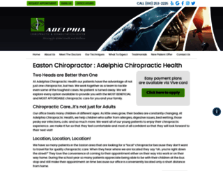 adelphiachiropractic.com screenshot