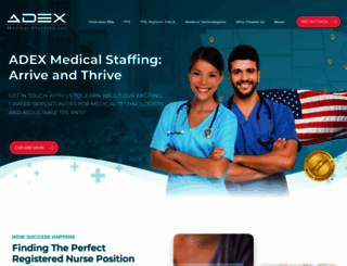 adexmedicalstaffing.com screenshot