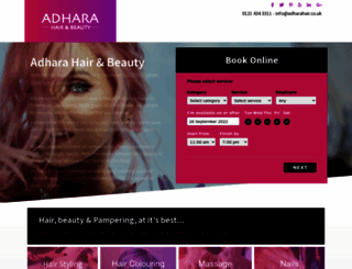 adharahair.co.uk screenshot