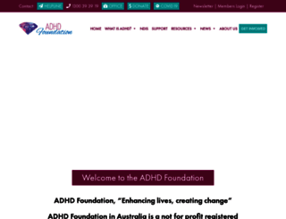 adhdfoundation.org.au screenshot