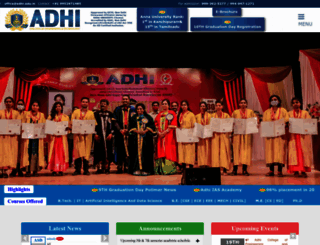 adhi.edu.in screenshot