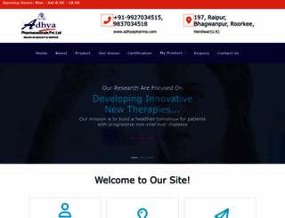 adhyapharma.com screenshot