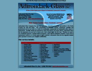 adirondackglass.com screenshot
