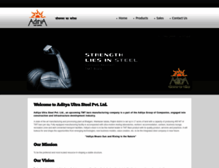 adityaultrasteel.com screenshot
