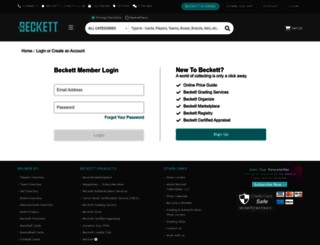 admin.beckett.com screenshot