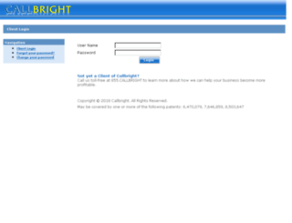 admin.callbright.com screenshot