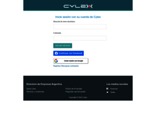admin.cylex.com.ar screenshot