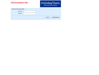 admin.holidaytaxis.com screenshot