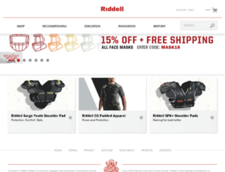 admin.riddell.com screenshot