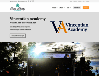 admin.vincentianacademy.org screenshot