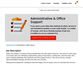 administration.myperfectcoverletter.com screenshot