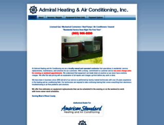 admiralheatingandair.com screenshot