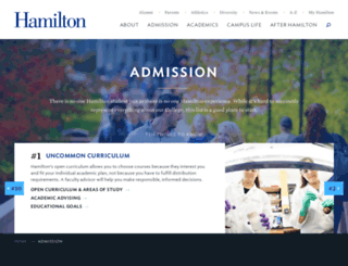 admission.hamilton.edu screenshot