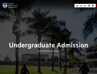 admission.lmu.edu screenshot