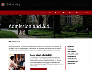 admission.rhodes.edu screenshot